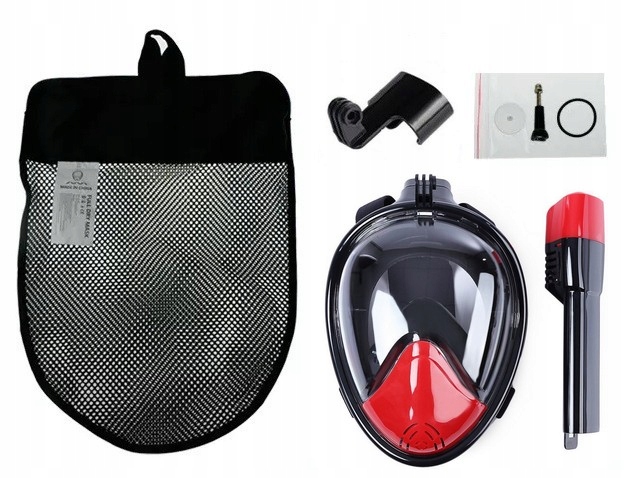 Maska do nurkowania Pełnotwarzowa z rurką fajką Okulary od snurkowania Pro2