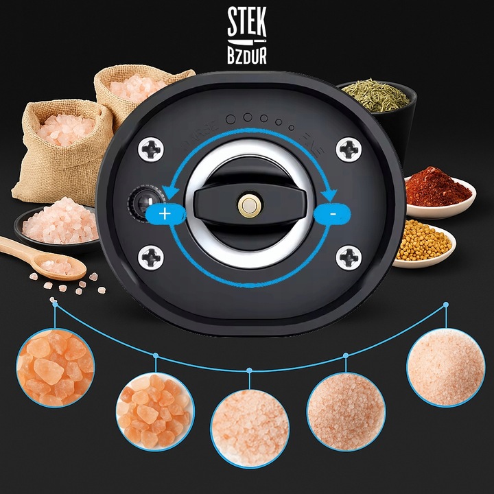 2x Elektryczny Młynek do Mielenia Pieprzu i Soli AKUMULATOR USB