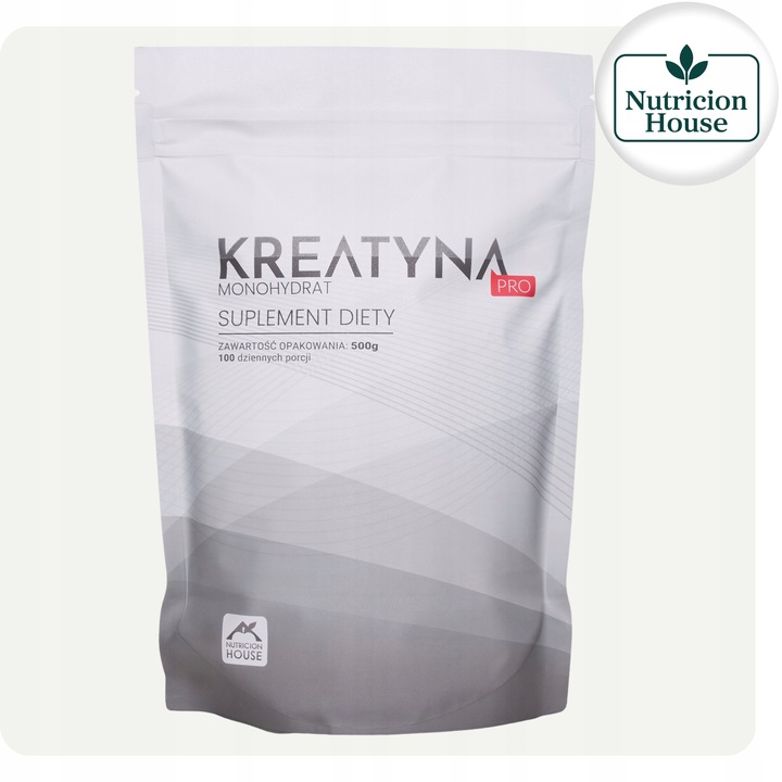 KREATYNA PRO MONOHYDRAT 500G - CZYSTA, BEZ DODATKÓW 200 MESH aż 100 PORCJI!