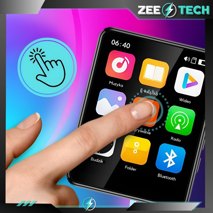 ODTWARZACZ MP3 MP4 32GB BLUETOOTH GŁOŚNIK PL MENU RADIO DYKTAFON