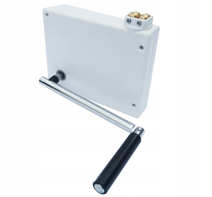 ZWIJACZ KORBOWY NA LINKĘ Z KORBĄ SELVE + LINKA 7MB BIAŁY do rolet zewn