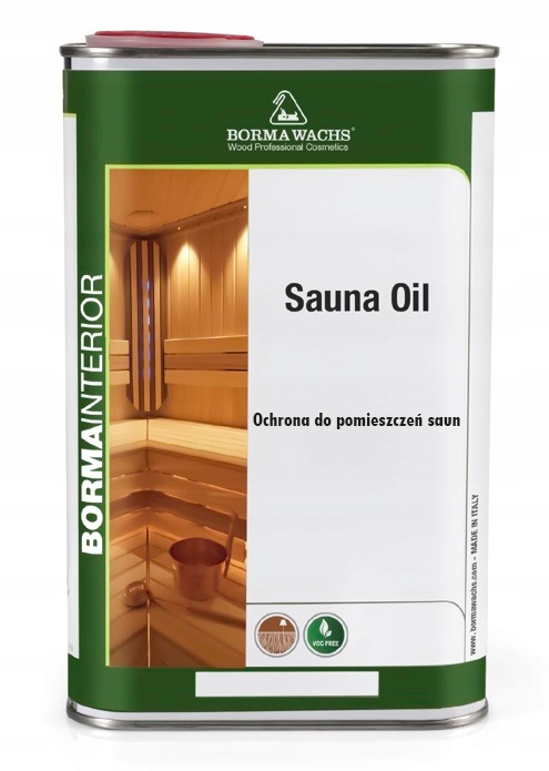 OLEJ DO SAUN DO KONSERWACJI ZABEZPIECZENIA DREWNA BORMA WACHS SAUNA OIL 1L
