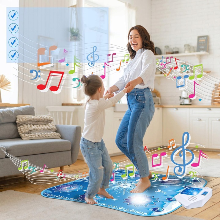 Mata Taneczna Non-Slip Z Bluetooth 5 Trybami Frozen Dla Dzieci