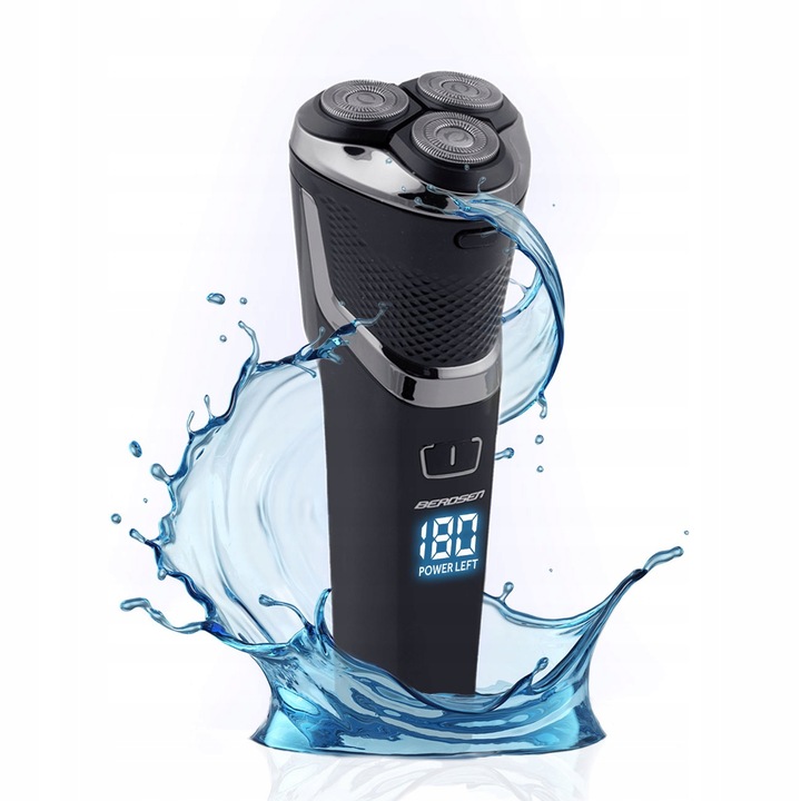 Maszynka do golenia golarka do brody zarostu 3 ostrza czarna Berdsen