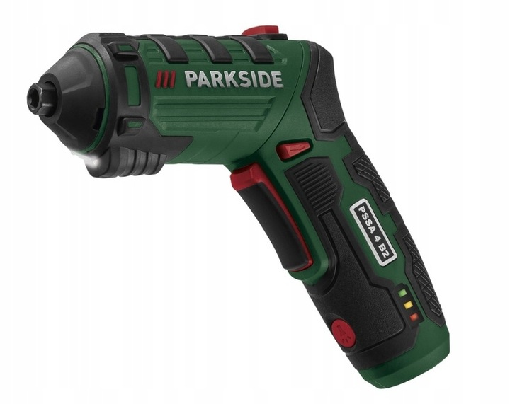 PARKSIDE PSSA 4 B2 Wkrętarka 4V obrotowa rękojeść 10Nm 26 bitów ZESTAW