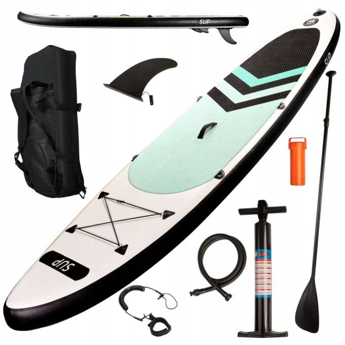 WYPORNA DESKA SUP POMPOWANA PADDLEBOARD WIOSŁO AKCESORIA ZESTAW 320cm 150kg