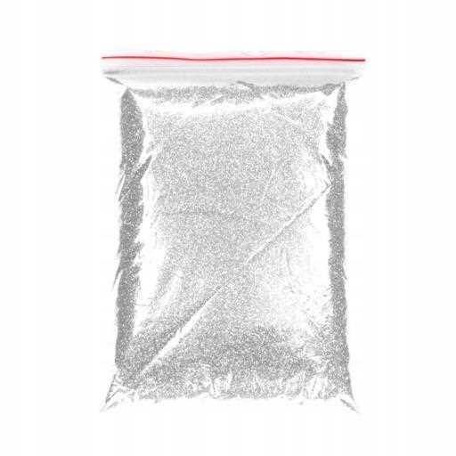 Brokat Sypki Srebrny Drobny 1kg do Farb Ściań Fug Dekoracyjny Ozdobny