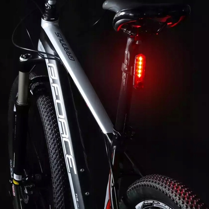 LAMPKA ROWEROWA LED PRZÓD 1800 LUMENÓW MOCNA + TYŁ OŚWIETLENIE ROWEROWE