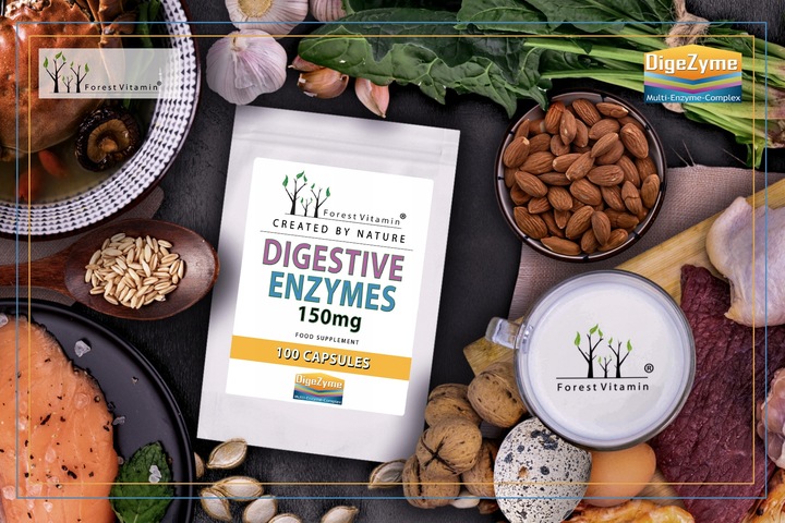 ENZYMY TRAWIENNE COMPLEX DIGEZYME 100 kaps LAKTAZA MOCNE