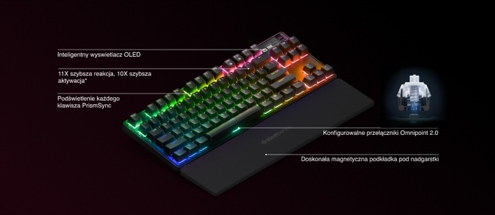 Klawiatura mechaniczna SteelSeries Apex Pro TKL WL 2023 US