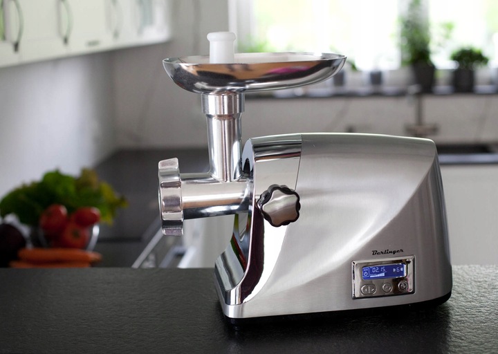 Maszynka do mięsa BERLINGER 2200W metalowa obudowa z regulacją obrotów