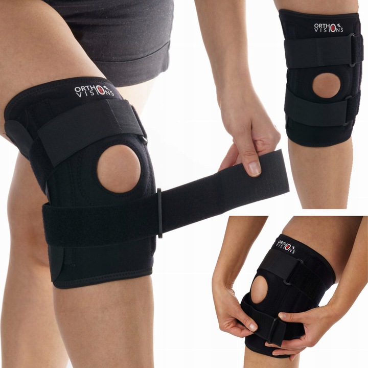 ORTEZA KOLANA STABILIZATOR Z FISZBINAMIx4 OPASKA STAWU KOLANOWEGO RZEPKI