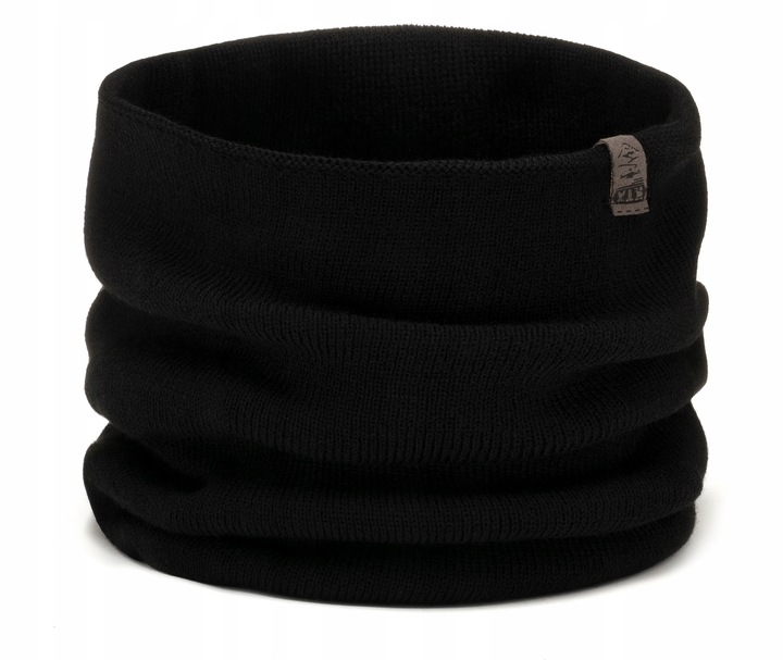 Czarny Komin męski, tuba, tunel - dwie warstwy zimowy i jesienny