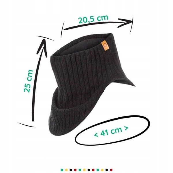 Zimowy komin z ociepleniem Brødrene k1 czarny 9911