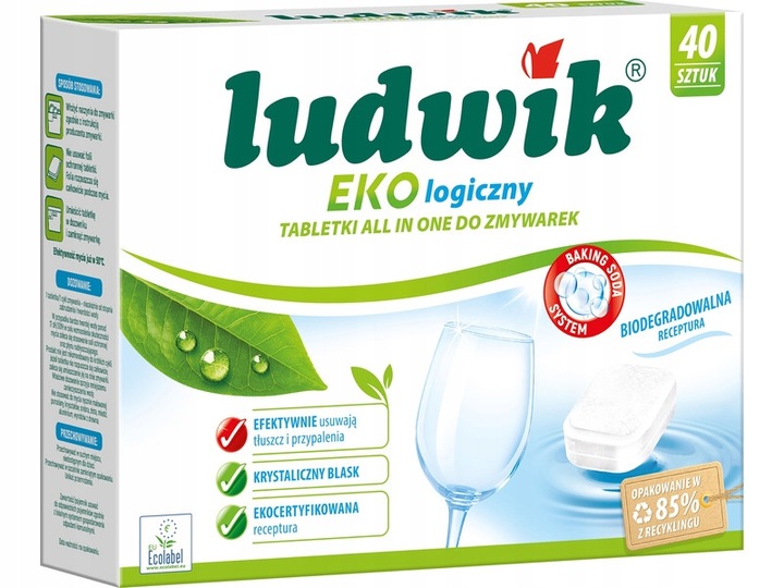 Tabletki do zmywarek LUDWIK All In One Ekologiczne 40 szt.