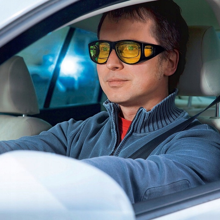 Okulary Przeciwsłoneczne Żółte Rowerowe do Jazdy Samochodem Nocą i w Dzień