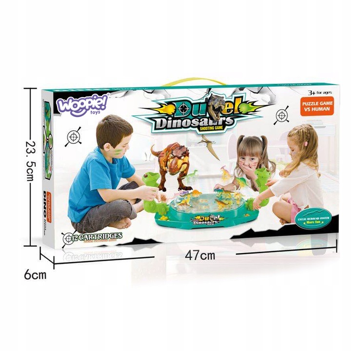 BITWA DIZNOZAURÓW GRA ZRĘCZNOŚCIOWA STRZELANKA WOOPIE
