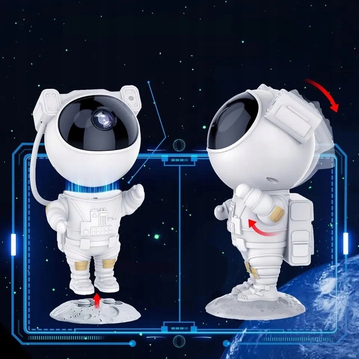 PROJEKTOR GWIAZD ASTRONAUTA RZUTNIK LED LAMPKA NOCNA DLA DZIECI NA PREZENT