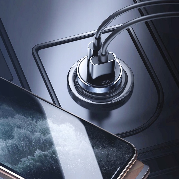 Ładowarka samochodowa do laptopa POLION USB-C USB-A 65W+35W QC3.0 PD 3A