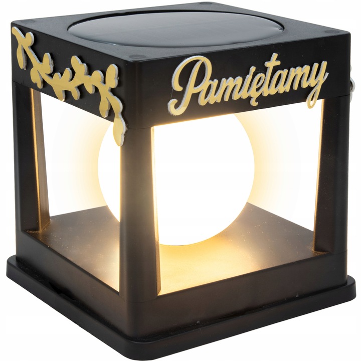 Znicz solarny LED wieczny lampion NA GRÓB statuetka CMENTARZ dekoracja