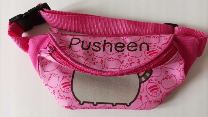 GRUBY KOTEK Saszetka Nerka + Portfel Różowy Na Prezent