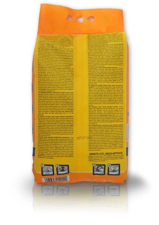 SUPER BENEK Żwirek bentonitowy dla kota Standard Line Naturalny 10l żółty