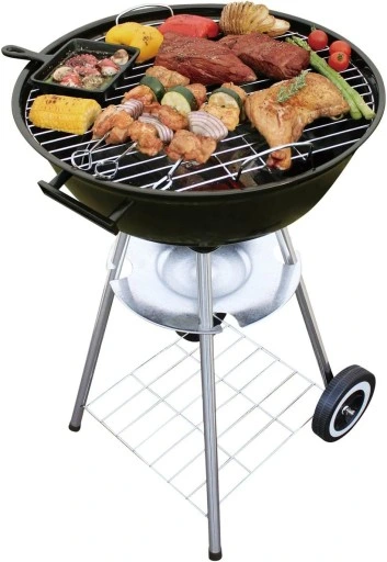 Grill Ogrodowy węglowy na brykiet Zamykany POKRYWA BBQ KETTLE półka