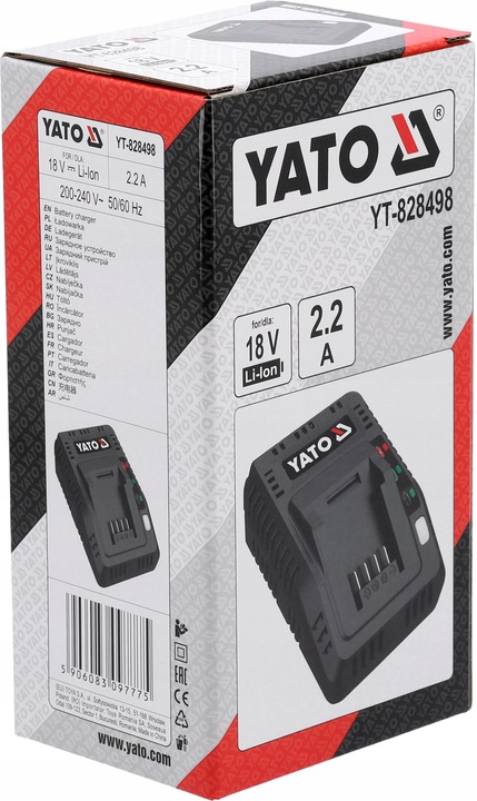 YATO ŁADOWARKA 2.2A DO AKUMULATORÓW BATERII ELEKTRONARZĘDZI SYSTEMU 18V