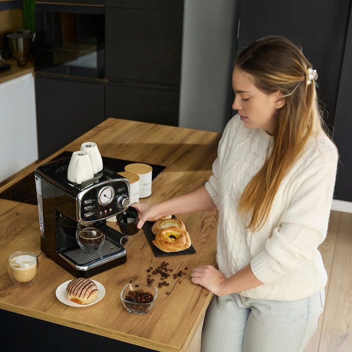 Ekspres do kawy Ciśnieniowy Kolbowy Yoer 1100W 20bar 10kaw +Spieniacz