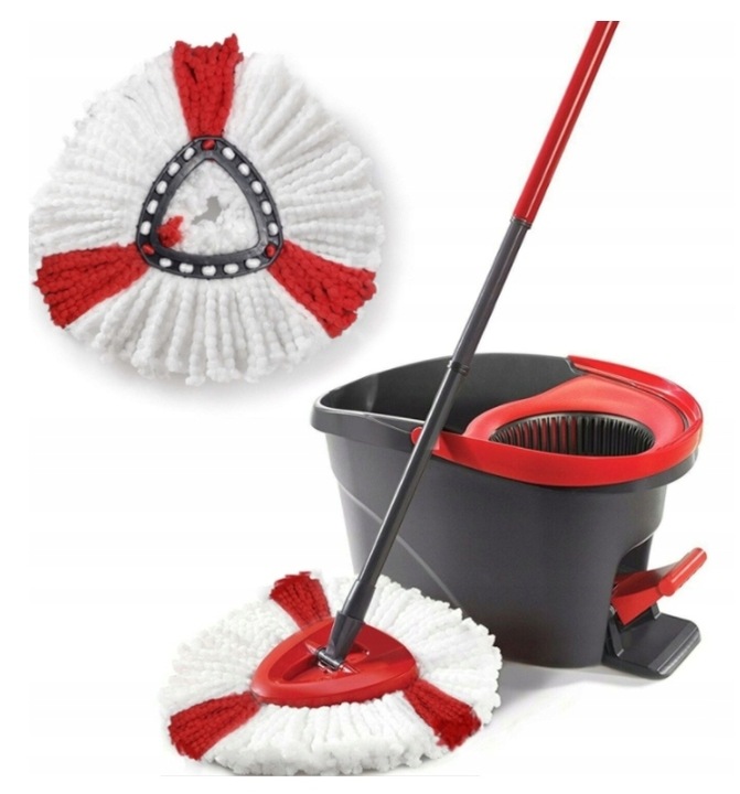 12x WKŁAD DO MOPA OBROTOWEGO VILEDA OKRĄGŁY KOŃCÓWKA MIKROFIBRA EASY