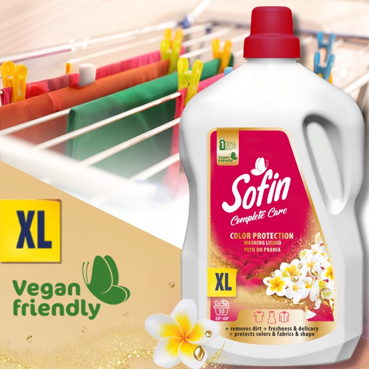 SOFIN Płyn do Prania Color Black Ochrona Kolorów i Tkanin 2 x 2,5l 100 prań