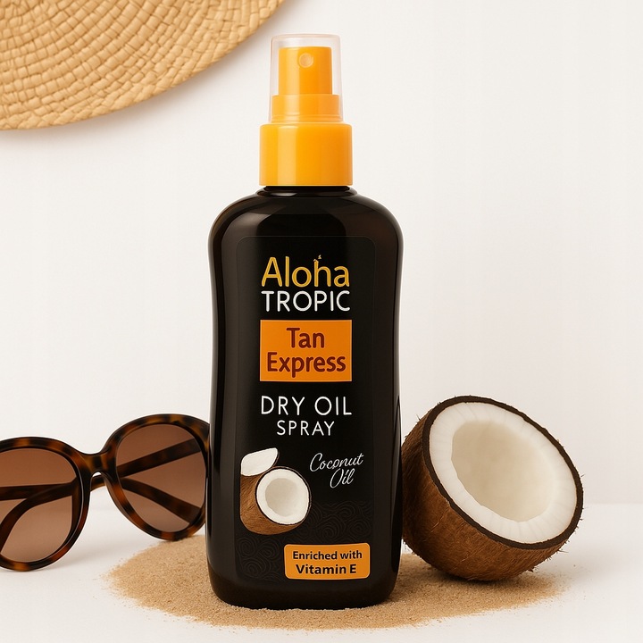 Greckie opalanie Aloha Tropic Suchy olejek BOOSTER PRZYSPIESZACZ OPALANIA E