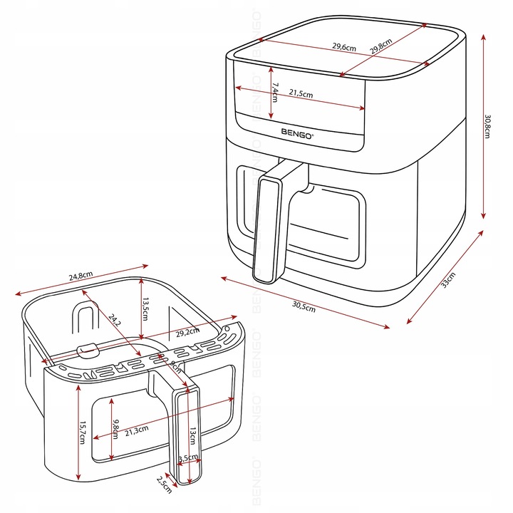 Frytkownica beztłuszczowa AIRFRYER grillowanie nieprzywierająca DUŻA