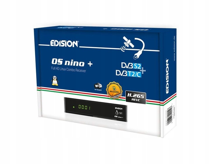 Edision Os NINO+ Full Hd Linux E2 odbiornik Combo