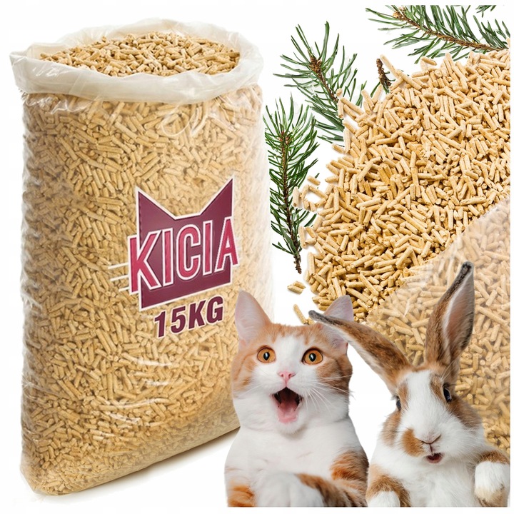 ŻWIREK DREWNIANY SOSNOWY DO KUWETA KLATKA DLA KOTA KRÓLIKA ŚWINKI MORSKIEJ