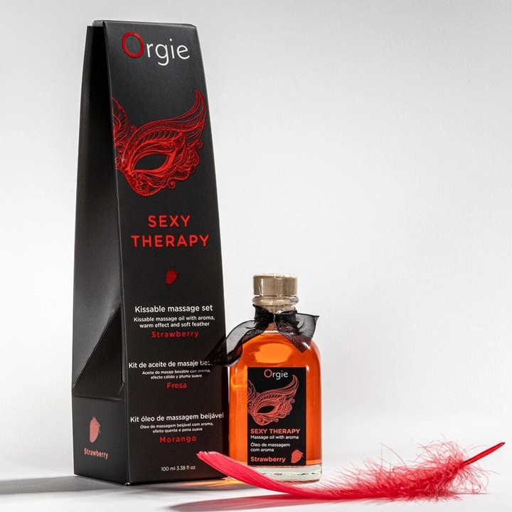 Olejek do masażu erotycznego ciała JADALNY truskawkowy ROZGRZEWAJĄCY 100 ml