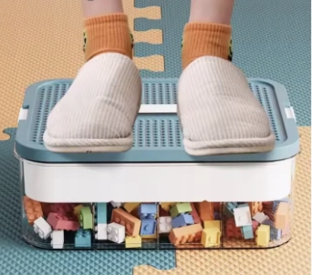 PUDEŁKO NA KLOCKI POJEMNIK NA LEGO PLASTIKOWE Z PRZEGRÓDKAMI 4 POZIOM dosmo