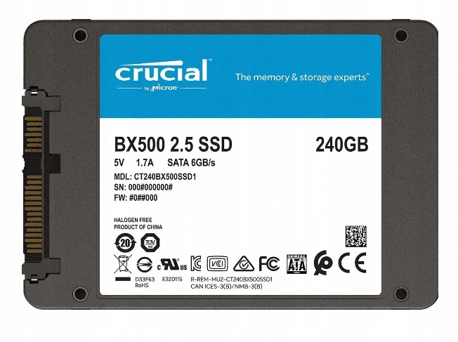 Dysk CRUCIAL BX500 240GB SSD
