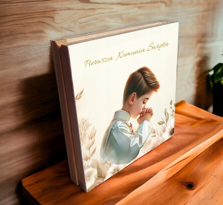 Pamiątka Komunii Świętej PREZENT Na Komunię Różaniec Brelok Pudełko