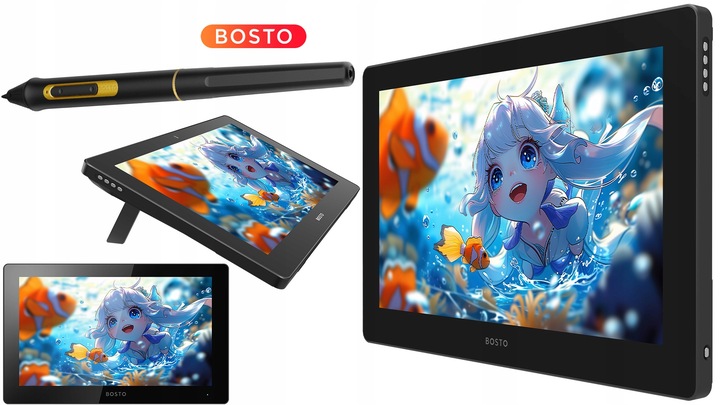 BOSTO BT-16UHD Profesjonalny Tablet graficzny z piórem 16384 st 15,6" 4K