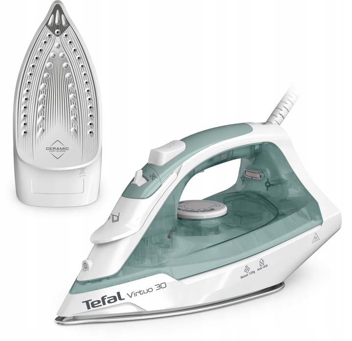 Żelazko parowe TEFAL Virtuo FV2C42 2000W boost 120g/min stopa ceramiczna