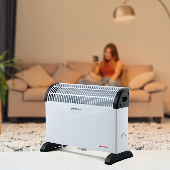 Grzejnik Elektryczny Konwektorowy XL 2000W TURBO NAWIEW Termostat