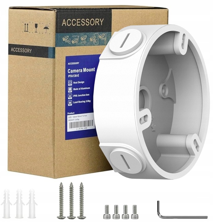 Puszka montazowa Adapter do kamer Dahua/BCS/Safire PFA136