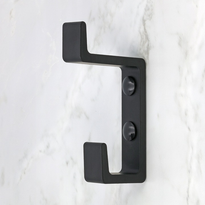 4x HACZYK NA UBRANIA CZARNY WIESZAK MEBLOWY WIESZAK ŚCIENNY NA UBRANIA