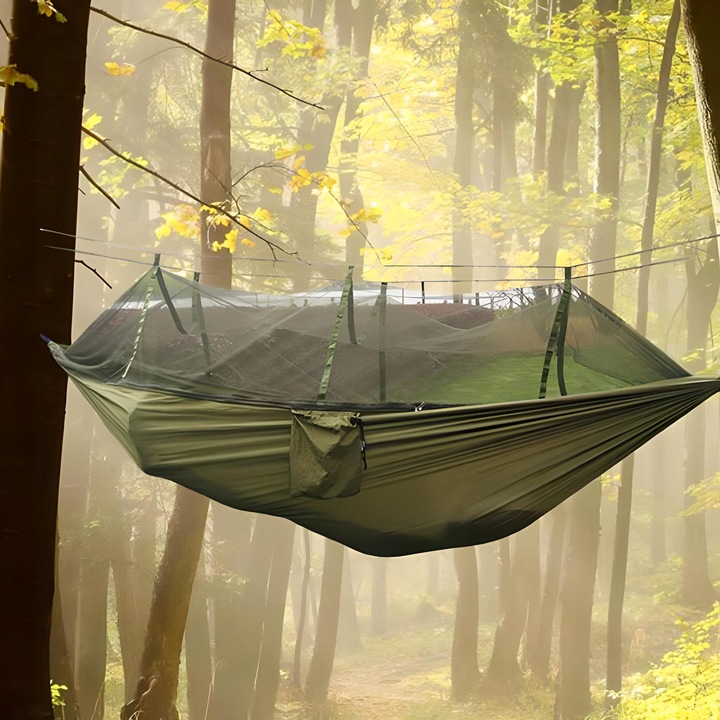 HAMAK DWUOSOBOWY TURYSTYCZNY Z MOSKITIERA BIWAK