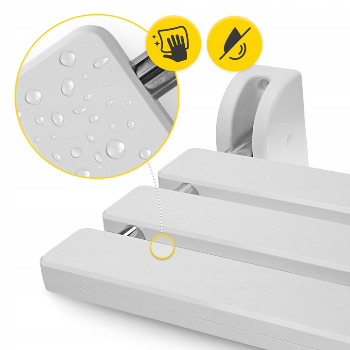 SIEDZISKO KRZESEŁKO SKŁADANE DO WANNY PRYSZNICOWE ŚCIENNE DLA SENIORA