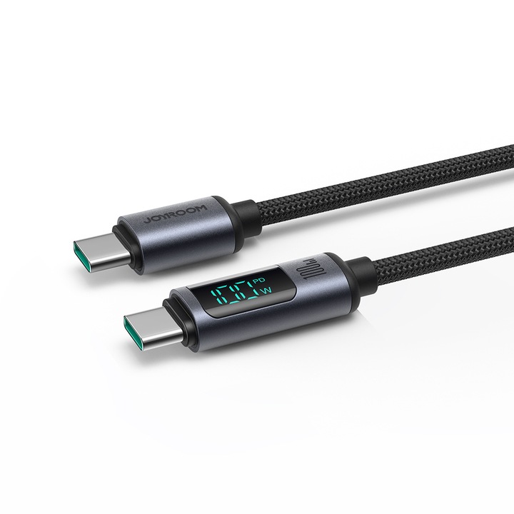 JOYROOM KABEL Z WYŚWIETLACZEM USB-C SZYBKIE ŁADOWANIE USB TYP C 5A 100W 1M