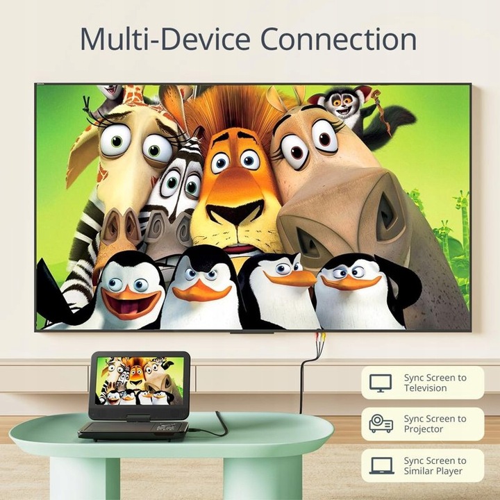 DVD Przenośne 10,1 LCD YOTON YD105 USB SD PILOT Obrotowy Ekran