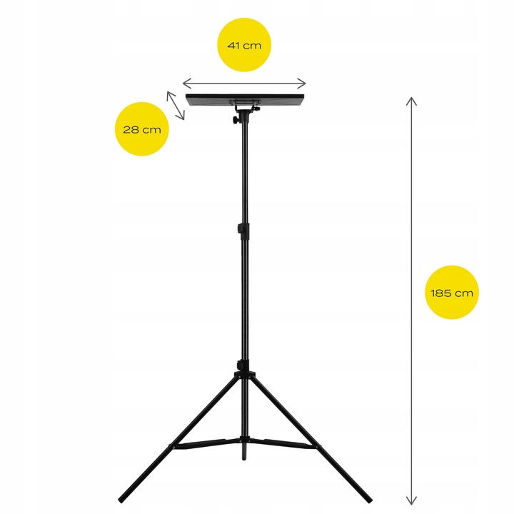 STATYW UCHWYT do projektora rzutnika PÓŁKA TRÓJNÓG do 10kg w:180cm