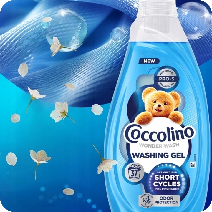 ŻEL DO PRANIA COCCOLINO WONDER WASH ODOR PROTECTION 37 PRAŃ